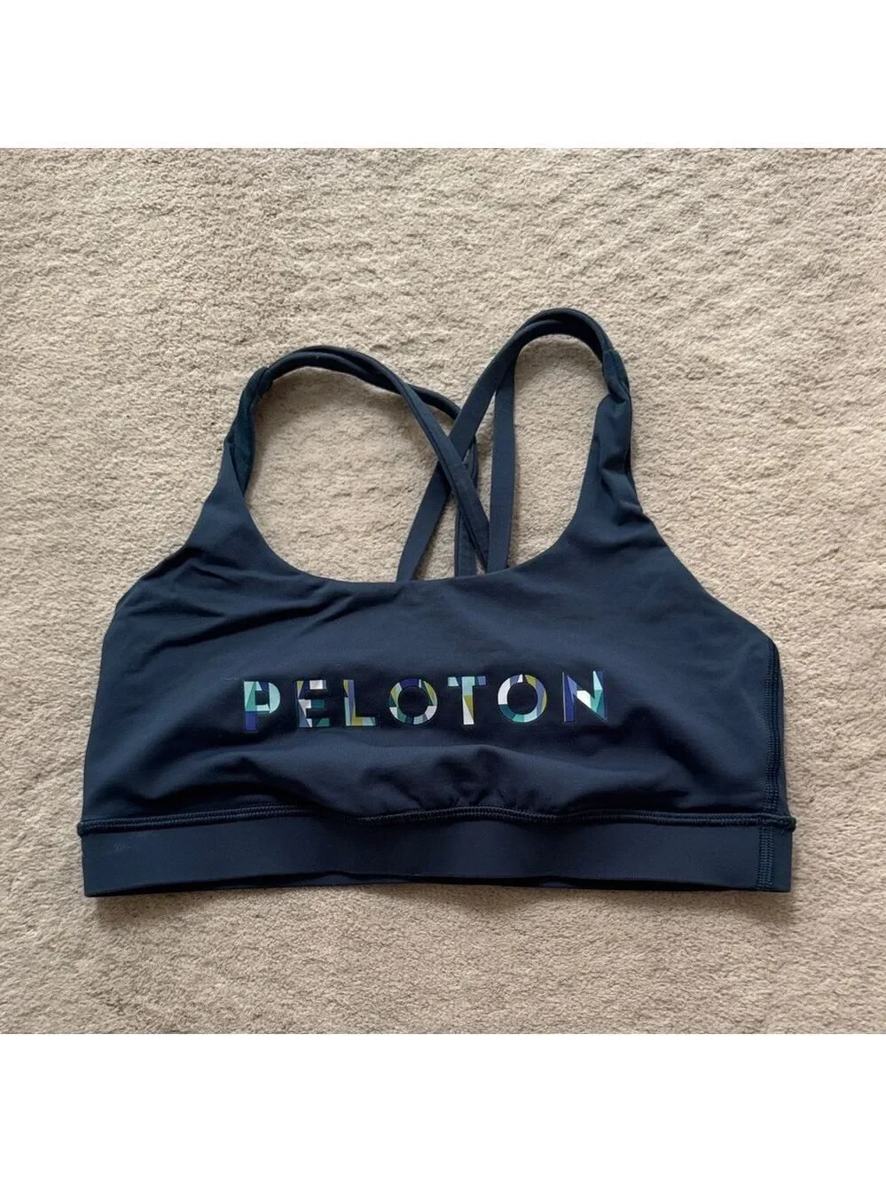 Peloton x lululemon Women's sports bra Top - teal green/blue size 6